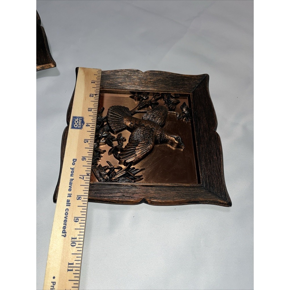 2 Vintage Coppercraft Guild Copper Birds Hanging Wall Art Plaque 3D Decor - Picture 5 of 5